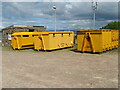 NM4199 : Waste containers at the ferry terminal, Rum by M J Richardson