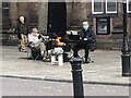 SJ4066 : Street entertainers near the Cathedral, Chester by Eirian Evans