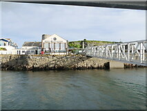 SX4853 : The Mount Batten hotel and ferry pier as seen from the ferry by Ruth Sharville