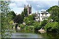 SO5139 : The River Wye and Hereford Cathedral by Philip Halling
