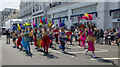 Colourful dancers taking part in Eastbourne