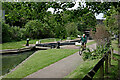 SJ9100 : Towpath cycle route in Wolverhampton by Roger  Kidd