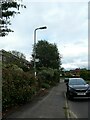 Bus stop at the eastern end of Moggs Mead