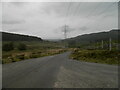 Power line straddling the Garbole to Farr road