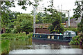 Moored narrowboat near Weeping Cross near Stafford