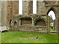 NJ2263 : Elgin Cathedral, tombs in the south transept by Alan Murray-Rust