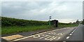 Bus stop and shelter by A52 in Ednaston