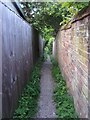 Footpath from Pulens Lane arriving at Old Mill Lane