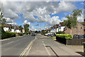 Cherry Hinton Road and a summer sky