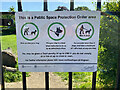 Southwark PSPO notice, Long Meadow, Dulwich Park Avenue, London