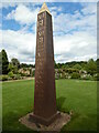 SP6306 : Red Granite Obelisk in Waterperry Gardens (1) by David Hillas