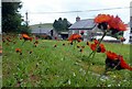 Fox-and-cubs in Casmael churchyard