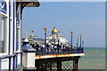 TV6198 : View of golden domes and flags on Eastbourne Pier, East Sussex by Andrew Diack