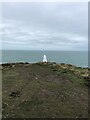 SM8132 : Navigation marker on the cliff east of Porthgain by Eirian Evans