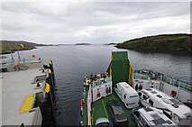NG1599 : Ferry leaving Tarbert by Ian Taylor