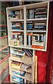 SO5221 : Books in a red box, Llangarron, Herefordshire by Jaggery