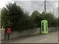 Green telephone kiosk