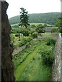 SO4381 : Stokesay Castle: the dry moat by Christine Johnstone