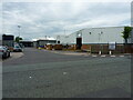 Factory units and road in the Elmdon Trading Estate