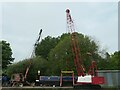 SK2001 : Mobile cranes, Drayton Boat Services by Christine Johnstone