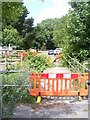 Damaged footbridge to the Festival Hall car park