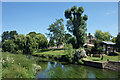 SU1495 : Riverside Gardens at Castle Eaton by Des Blenkinsopp