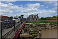 Looking over the Ouse by Selby Bridge to the Temperance House, Barlby