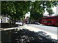 Bus stop and shelter on Jamaica Road, Bermondsey