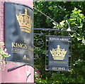 Sign for the Kings Arms, Bexleyheath