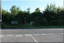 SO3843 : The A438 at the end of Station Road by David Howard