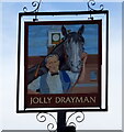 Sign for the Jolly Drayman Pub and Hotel, Gravesend