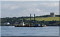 J5683 : Tug and barge off Orlock by Rossographer