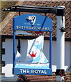 Sign for the Royal public house, Whitstable