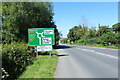 Road sign approaching Black Cat Roundabout