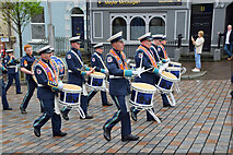 H4572 : Marching up the hill, Omagh by Kenneth  Allen