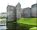 NS0864 : Bute - Rothesay - Castle - Forework, moat and bridge by Rob Farrow