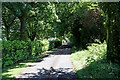 Private road to Wrottesley Home Farm in Staffordshire