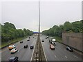 The M1 passing the west side of Leicester