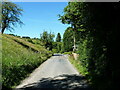 View up the lane north of Llanbadarn Fynydd