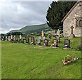 SO3031 : Churchyard headstones, Llanveynoe, Herefordshire by Jaggery