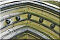 Byfield, Church of the Holy Cross: Decorated period west doorway with continuous ballflower moulding (detail)