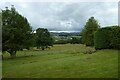 Formal gardens and farmland