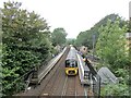 Train to Leeds at Saltaire Station