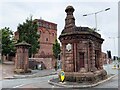 Former Police Booth & Gate Piers at Woodside Lairage Entrance to Birkenhead Docks