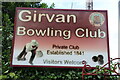 Girvan Bowling Club Name Sign