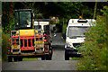 Passing vehicles along Dunnamore Road