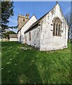 SO3109 : Whitewashed part of the church, Llanover, Monmouthshire by Jaggery