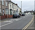 English / Welsh text painted on Pillmawr Road, Malpas, Newport