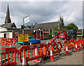 NT2540 : Road works in Eastgate, Peebles by Jim Barton
