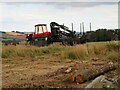 Timber trailer and tractor, near Brockholes